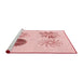 Sideview of Machine Washable Transitional Light Rose Pink Rug, wshpat903rd