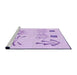 Sideview of Machine Washable Transitional Bright Lilac Purple Rug, wshpat904pur