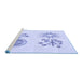 Sideview of Machine Washable Transitional Lavender Blue Rug, wshpat905blu