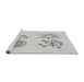 Sideview of Machine Washable Transitional Platinum Gray Rug, wshpat905gry