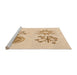 Sideview of Machine Washable Transitional Brown Sand Brown Rug, wshpat905org