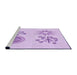 Sideview of Machine Washable Transitional Purple Rug, wshpat905pur