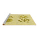 Sideview of Machine Washable Transitional Sun Yellow Rug, wshpat905yw