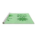 Sideview of Machine Washable Transitional Light Green Rug, wshpat906grn