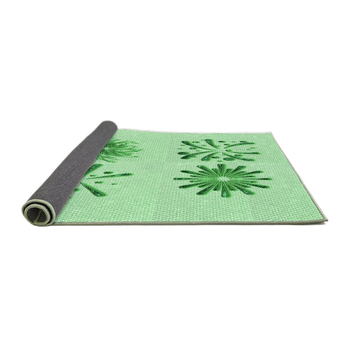 Thickness of Patterned Light Green Rug, pat906grn