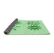 Thickness of Patterned Light Green Rug, pat906grn