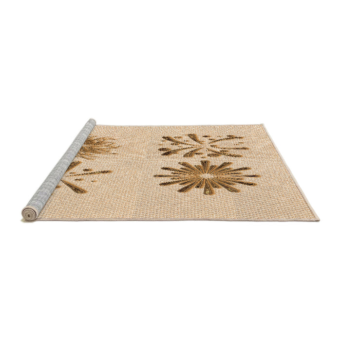 Sideview of Machine Washable Transitional Bronze Brown Rug, wshpat906org