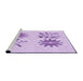 Sideview of Machine Washable Transitional Purple Rug, wshpat906pur