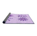 Thickness of Patterned Purple Rug, pat906pur