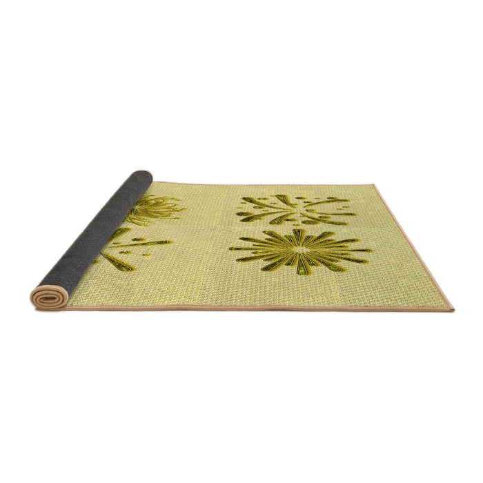 Thickness of Patterned Sun Yellow Rug, pat906yw