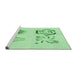 Sideview of Machine Washable Transitional Mint Green Rug, wshpat907grn