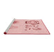 Sideview of Machine Washable Transitional Pastel Red Pink Rug, wshpat907rd