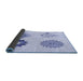 Thickness of Patterned Lavender Blue Rug, pat908blu