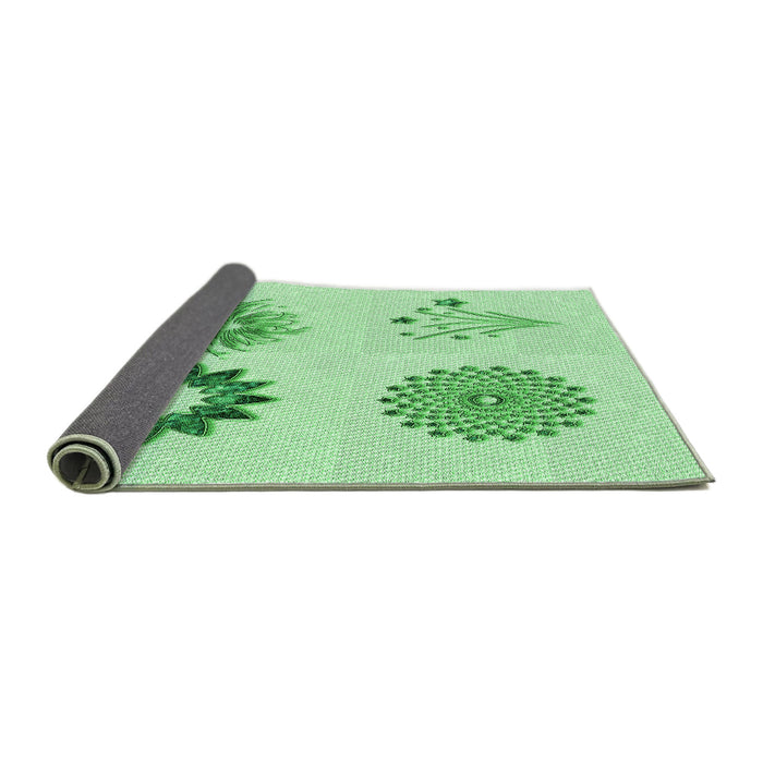 Thickness of Patterned Light Green Rug, pat908grn