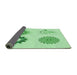 Thickness of Patterned Light Green Rug, pat908grn