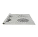 Sideview of Machine Washable Transitional Platinum Gray Rug, wshpat908gry