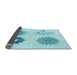 Thickness of Patterned Electric Blue Rug, pat908lblu
