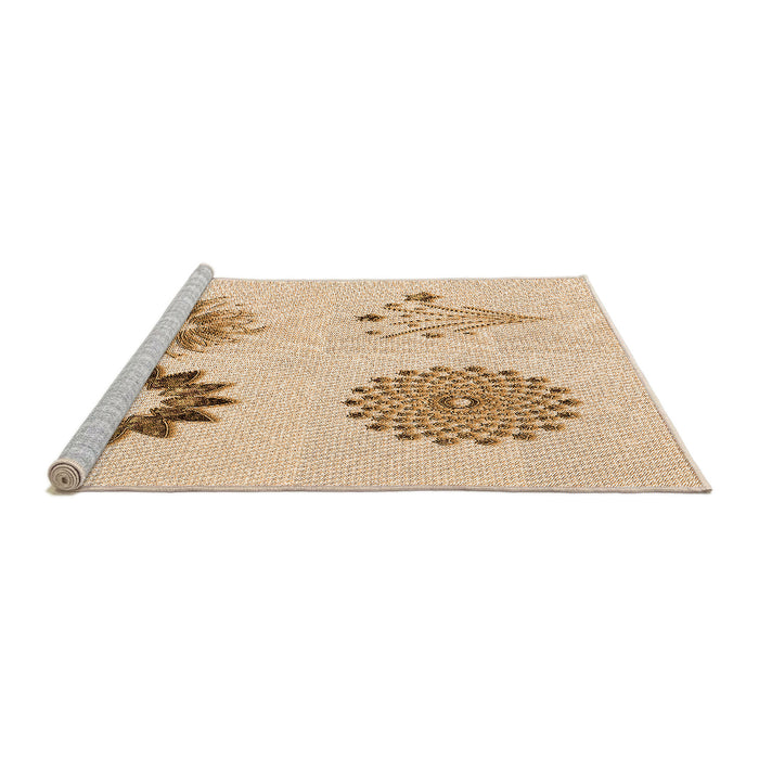 Sideview of Machine Washable Transitional Bronze Brown Rug, wshpat908org