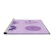 Sideview of Machine Washable Transitional Purple Rug, wshpat908pur