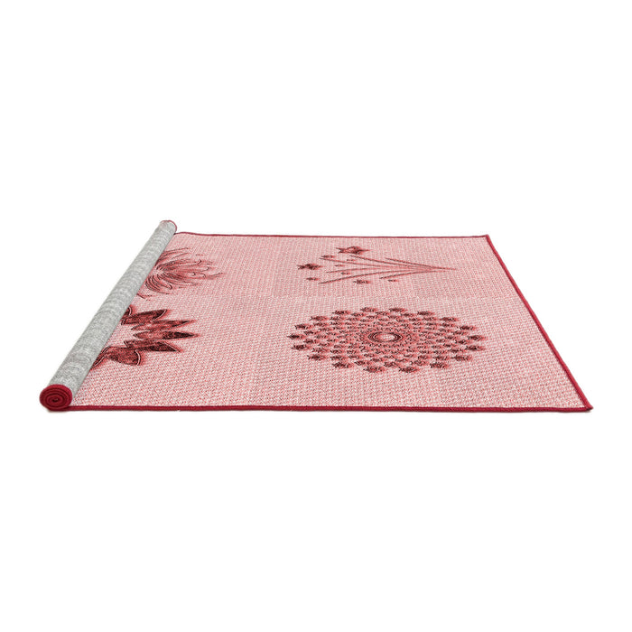 Sideview of Machine Washable Transitional Light Rose Pink Rug, wshpat908rd