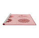 Sideview of Machine Washable Transitional Light Rose Pink Rug, wshpat908rd