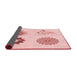 Thickness of Patterned Light Rose Pink Rug, pat908rd