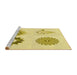 Sideview of Machine Washable Transitional Orange Gold Rug, wshpat908yw