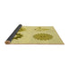 Thickness of Patterned Orange Gold Rug, pat908yw