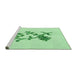 Sideview of Machine Washable Transitional Mint Green Rug, wshpat909grn