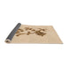 Thickness of Patterned Brown Sand Brown Rug, pat909org