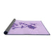 Thickness of Patterned Bright Lilac Purple Rug, pat909pur