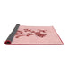 Thickness of Patterned Pastel Red Pink Rug, pat909rd