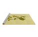 Sideview of Machine Washable Transitional Sun Yellow Rug, wshpat909yw