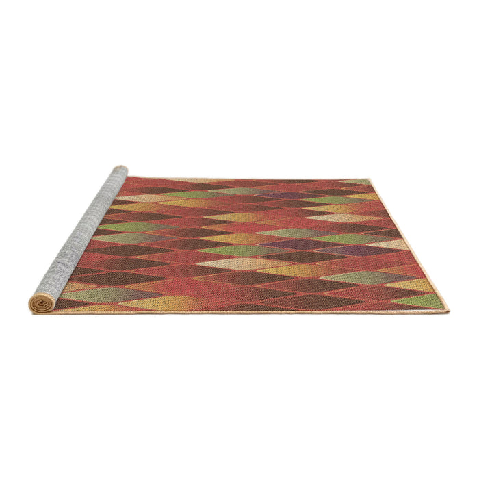 Sideview of Machine Washable Transitional Bronze Brown Rug, wshpat91brn