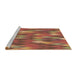 Sideview of Machine Washable Transitional Bronze Brown Rug, wshpat91brn