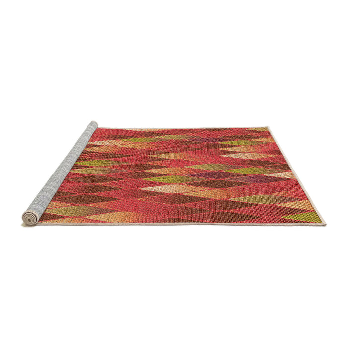 Sideview of Machine Washable Transitional Red Rug, wshpat91org