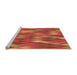 Sideview of Machine Washable Transitional Red Rug, wshpat91org