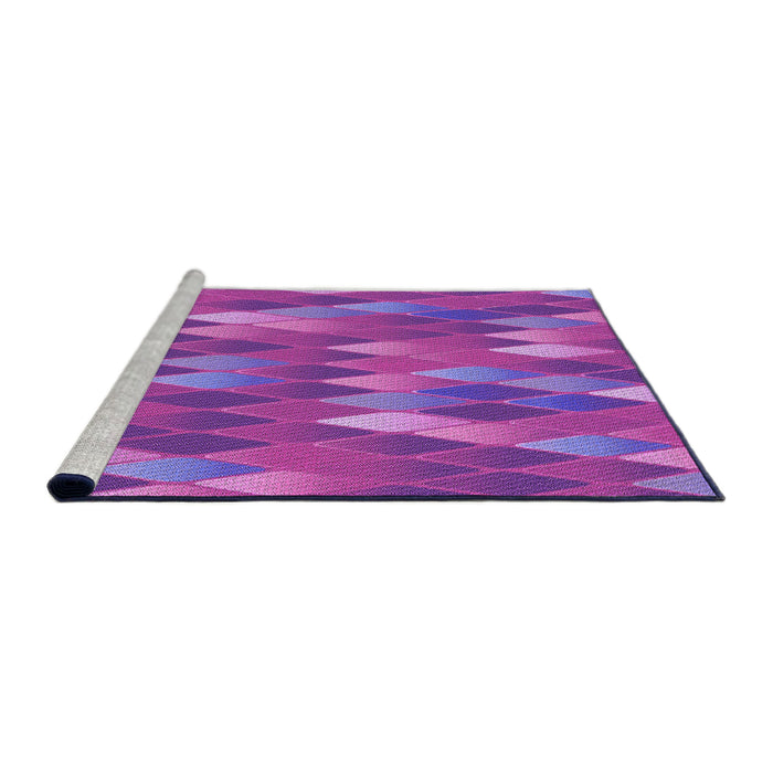 Sideview of Machine Washable Transitional Purple Rug, wshpat91pur
