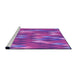 Sideview of Machine Washable Transitional Purple Rug, wshpat91pur