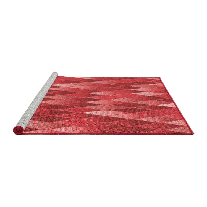 Sideview of Machine Washable Transitional Red Rug, wshpat91rd