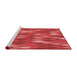 Sideview of Machine Washable Transitional Red Rug, wshpat91rd