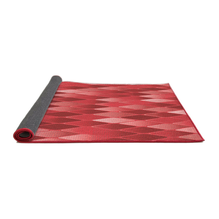 Thickness of Patterned Red Rug, pat91rd