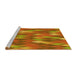 Sideview of Machine Washable Transitional Red Rug, wshpat91yw