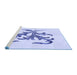 Sideview of Machine Washable Transitional Lavender Blue Rug, wshpat910blu