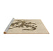 Sideview of Machine Washable Transitional Wheat Beige Rug, wshpat910brn