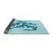 Thickness of Patterned Electric Blue Rug, pat910lblu