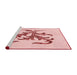 Sideview of Machine Washable Transitional Light Rose Pink Rug, wshpat910rd