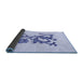 Thickness of Patterned Lavender Blue Rug, pat911blu