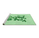 Sideview of Machine Washable Transitional Mint Green Rug, wshpat911grn