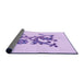 Thickness of Patterned Purple Rug, pat911pur